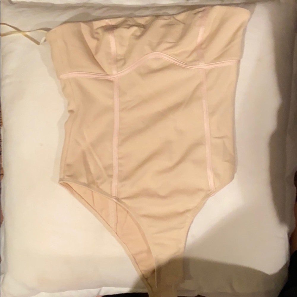 never worn strapless tan body suit
